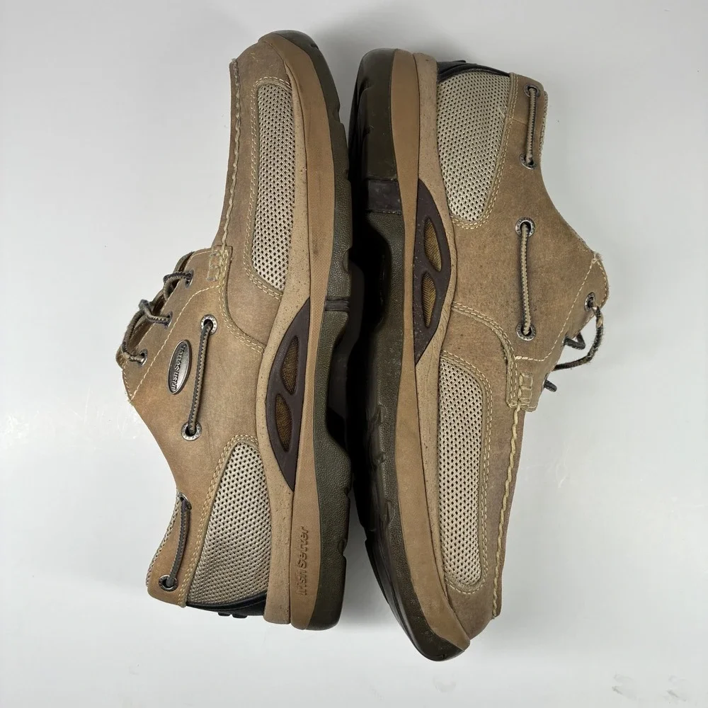 Irish Setter Lakeside 3812 Men's 11.5 Extra Wide Tan Leather Boat Shoes Red Wing